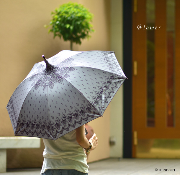 【長傘タイプ】パゴダ+シルバーコーティングの強力タッグ！UVカット99%以上 日傘 パゴタ/完全遮光や100% 遮光よりも瞳に優しい。ひんやり
