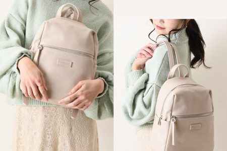 バッグスタイルを美しく魅せるラウンド型レザーリュック