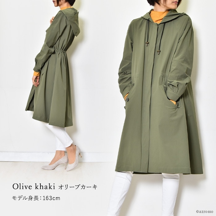 送料0円 ♀フォックスアンブレラズ ステンカラーコート34 S オリーブ