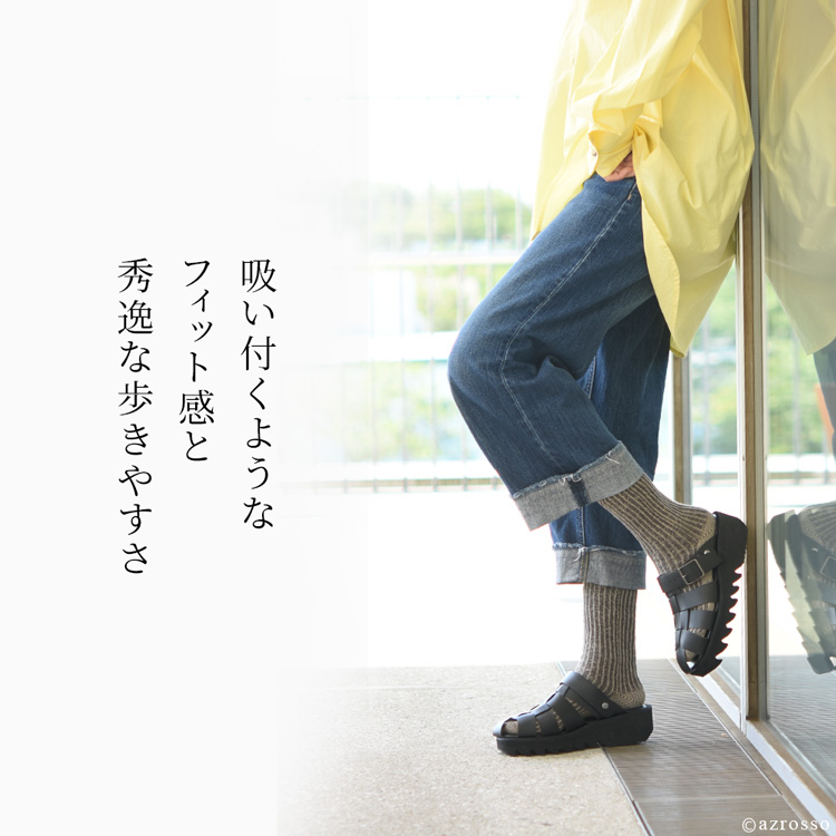 日本製ブランドHEPのおしゃれでかわいい大人のヘップサンダル コンフォートで歩きやすい、疲れない。人気モデルのDRVの厚底タイプ