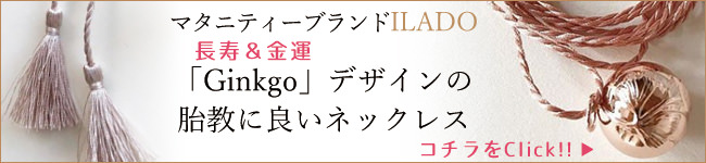 ILADO 長寿と金運のシンボル「GINKGO」デザインのネックレス