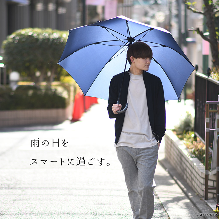 超大判サイズで軽いメンズ傘。UVカット90%以上の晴雨兼用の長傘