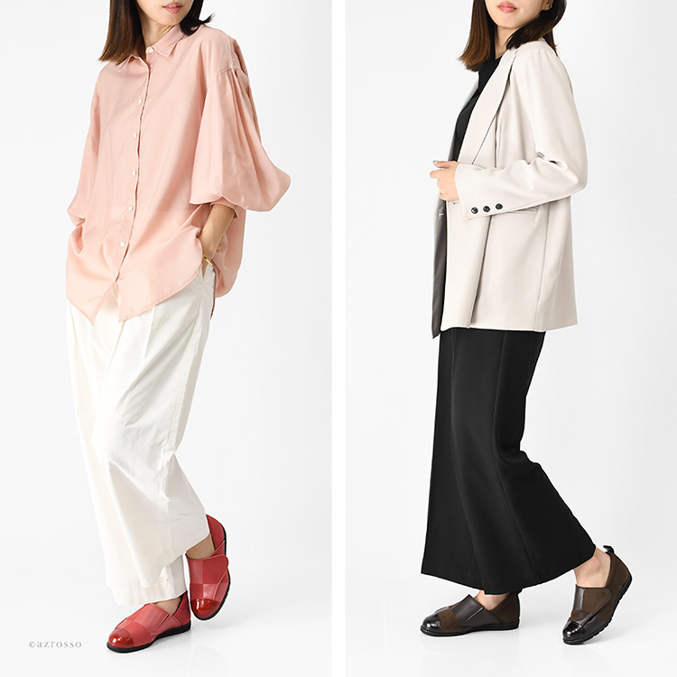 モデル画像 レッド ダークブラウン