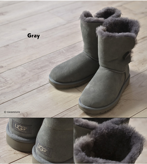 UGGのクラシックムートンブーツを日本でいち早く販売したショップです/UGG australia/アグ オーストラリア/ベイリーボタン ブーツ/Bailey button boot 5803/ベイリー/アグブーツ/モカシン/ショート/正規品/ブーツ/ムートンブーツ/店舗/通販/UGGブーツ クリーニングも承り中！ グレー