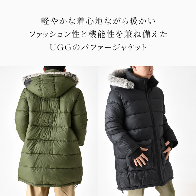 UGG（アグ）の軽くて暖かいミドルレングスパファージャケット UGG Ozzy