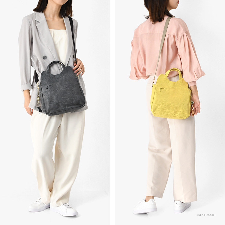 モデル画像 グレージュ ミモザイエロー