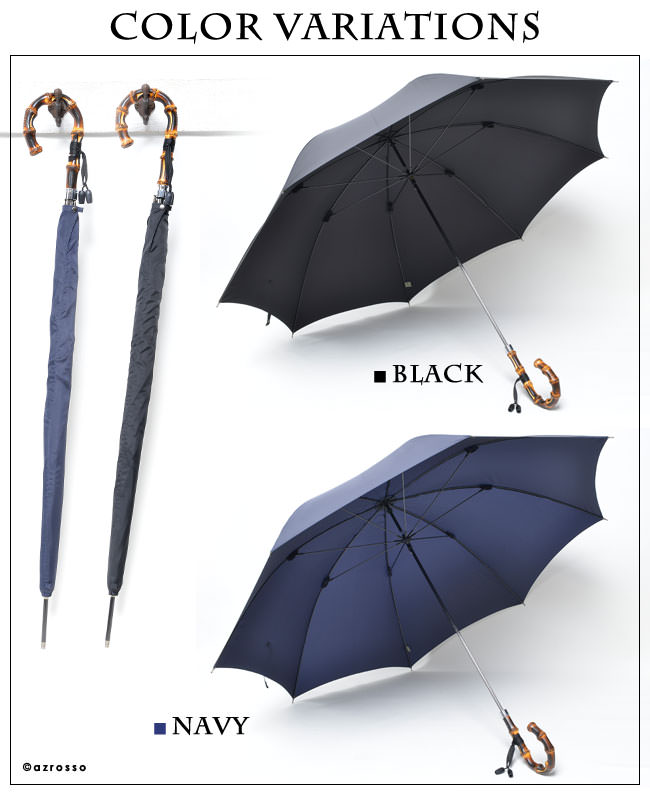 ワカオ 超大判 バンブーハンドル タッセル 長傘 65cm メンズ 贈り物に人気の日本ブランドの雨傘 送料無料