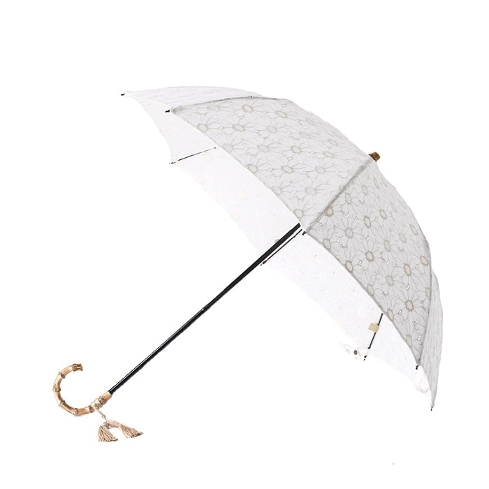華やかなエキナセアをイメージした美しきレース刺繍の折り畳み日傘。