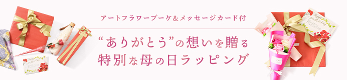 アートフラワー付き母の日ラッピング一覧