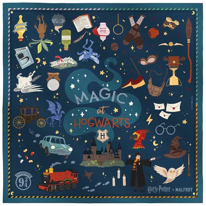 ハリー・ポッター×MALFROY 公式コラボスカーフ Magic at Hogwarts 31413