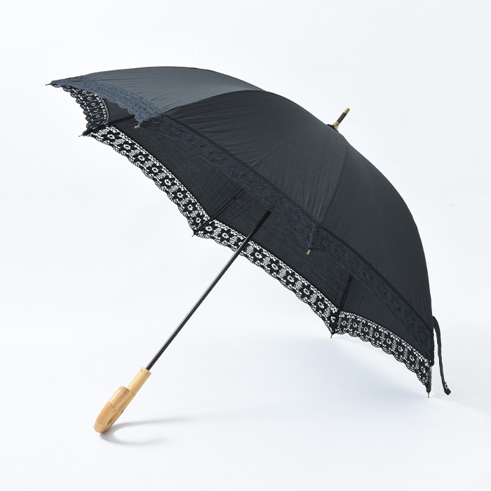 黒い布日傘