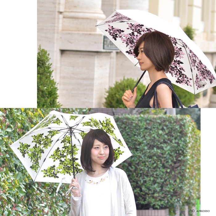 モデル写真　ダークパープル/ペールローズとブラック/ヴェールポンム