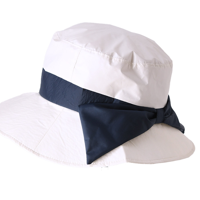 VION ユビオン プレミアムホワイト リボンハット 帽子 濡れてもOK 涼しい　99％以上カット