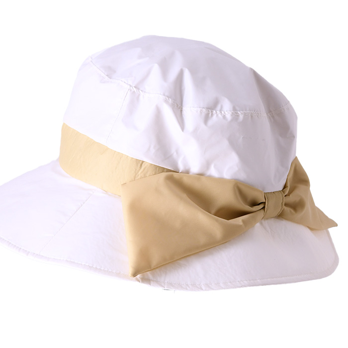 UVION ユビオン プレミアムホワイト リボンハット 帽子 濡れてもOK 涼しい 99％以上カット